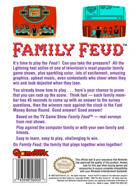 Family Feud (USA) box cover back